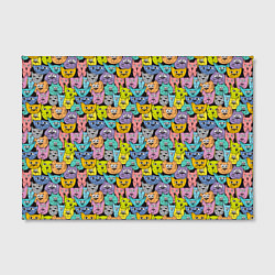 Холст прямоугольный Весёлые Котики, цвет: 3D-принт — фото 2