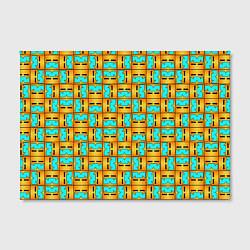 Холст прямоугольный GEOMETRY DASH CLASSIC FACE PATTERN КЛАССИКА, цвет: 3D-принт — фото 2