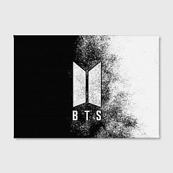 Холст прямоугольный BTS ЧБ, цвет: 3D-принт — фото 2