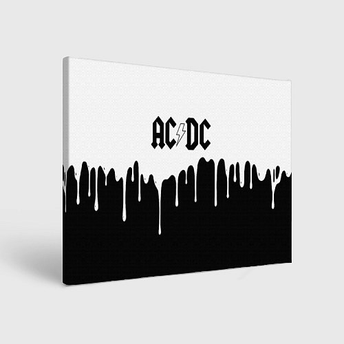 Картина прямоугольная ACDC подтёки / 3D-принт – фото 1