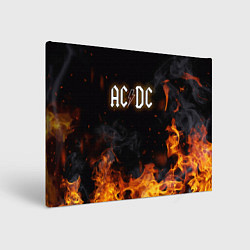 Холст прямоугольный ACDC - Fire, цвет: 3D-принт