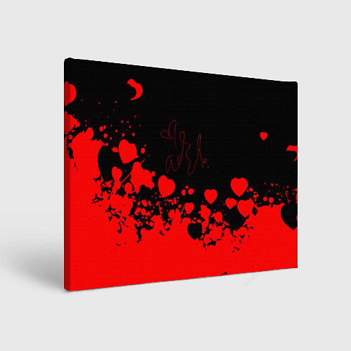 Картина прямоугольная Adele Сердечки Автограф / 3D-принт – фото 1