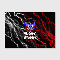 Холст прямоугольный Huggy Wuggy - Молния с грозой, цвет: 3D-принт — фото 2