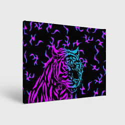 Холст прямоугольный Неоновый ТИГР Год тигра, цвет: 3D-принт