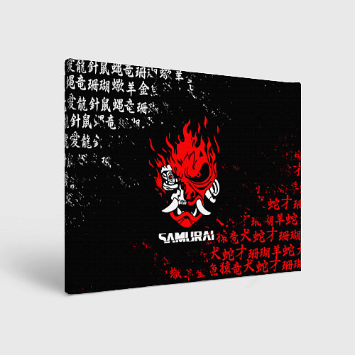 Картина прямоугольная CYBERPUNK SAMURAI: JAPAN STYLE / 3D-принт – фото 1