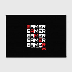 Холст прямоугольный GAMER - GAMER - GAMER, цвет: 3D-принт — фото 2