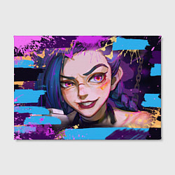 Холст прямоугольный Jinx Arcane граффити, цвет: 3D-принт — фото 2