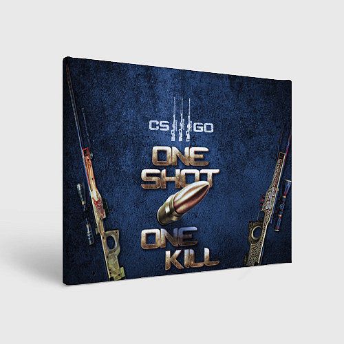 Картина прямоугольная One Shot One Kill CS GO / 3D-принт – фото 1