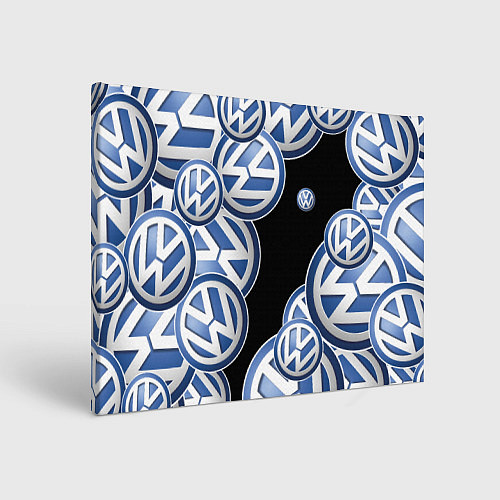 Картина прямоугольная Volkswagen logo Pattern / 3D-принт – фото 1