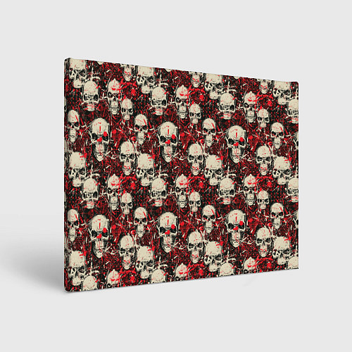 Картина прямоугольная Кровавые Черепа Skulls / 3D-принт – фото 1