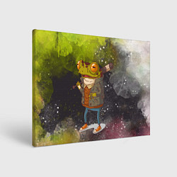 Картина прямоугольная Лягушка хулиган Frog hooligan