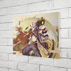 Холст прямоугольный Arataki Itto Genshin Impact, цвет: 3D-принт — фото 2