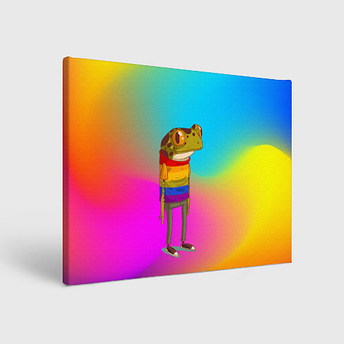 Картина прямоугольная Радужная лягушка Rainbow Frog / 3D-принт – фото 1