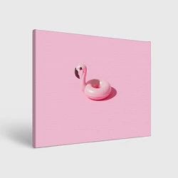 Холст прямоугольный Flamingos Розовый фламинго, цвет: 3D-принт