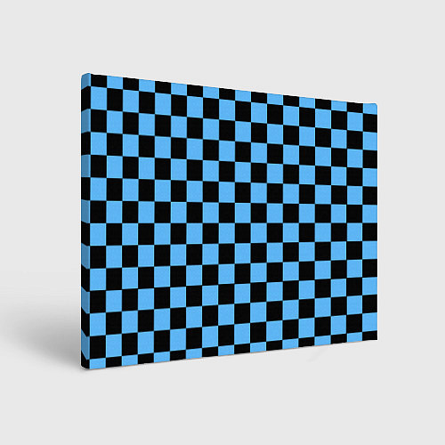 Картина прямоугольная Шахматная доска Синяя / 3D-принт – фото 1