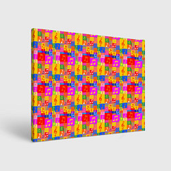 Холст прямоугольный Красочные Музыкальные Ноты, цвет: 3D-принт