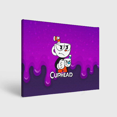 Картина прямоугольная Недовольная чашечка cuphead / 3D-принт – фото 1