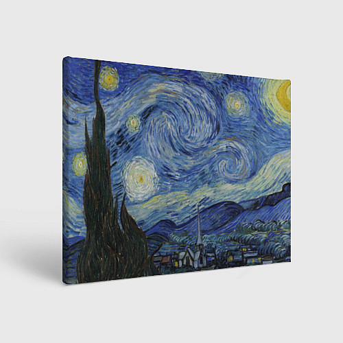 Картина прямоугольная Звездная ночь Ван Гога / 3D-принт – фото 1