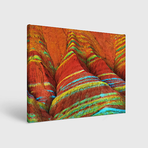 Картина прямоугольная Знаменитые разноцветные горы Китай / 3D-принт – фото 1