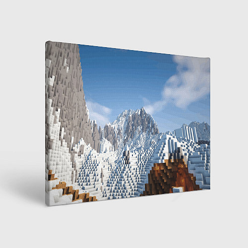 Картина прямоугольная Minecraft Mountains Video game / 3D-принт – фото 1