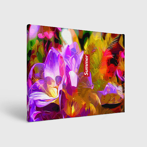 Картина прямоугольная Красочный цветочный узор Лето Colorful Floral Patt / 3D-принт – фото 1