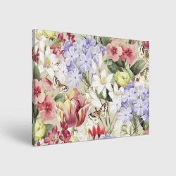 Холст прямоугольный Цветы Утренний Букет Лилий, цвет: 3D-принт