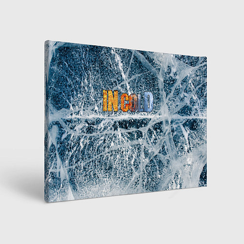 Картина прямоугольная IN COLD horizontal logo with ice / 3D-принт – фото 1