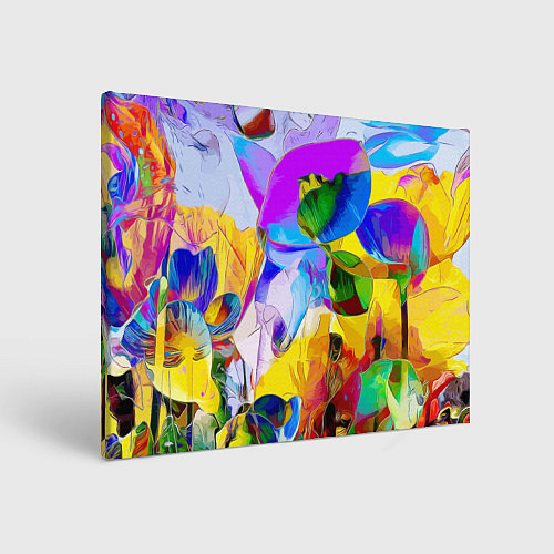 Картина прямоугольная Цветы Буйство красок Flowers Riot of colors / 3D-принт – фото 1