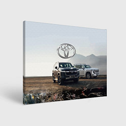 Холст прямоугольный Toyota Land Cruiser 300 Sport, цвет: 3D-принт