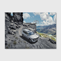 Холст прямоугольный Toyota Land Cruiser 300 Горная дорога, цвет: 3D-принт — фото 2