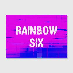 Холст прямоугольный Rainbow Six Glitch Text Effect, цвет: 3D-принт — фото 2