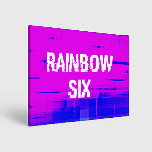 Картина прямоугольная Rainbow Six Glitch Text Effect / 3D-принт – фото 1