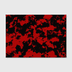 Холст прямоугольный Черно-красная абстракция, цвет: 3D-принт — фото 2
