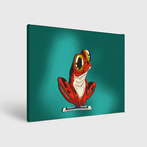 Картина прямоугольная Странная красная лягушка / 3D-принт – фото 1