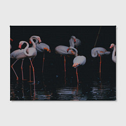 Холст прямоугольный Фламинго - вода, цвет: 3D-принт — фото 2