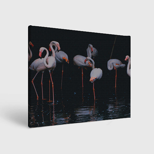 Картина прямоугольная Фламинго - вода / 3D-принт – фото 1