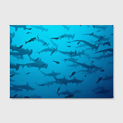 Холст прямоугольный Акулы - океан, цвет: 3D-принт — фото 2