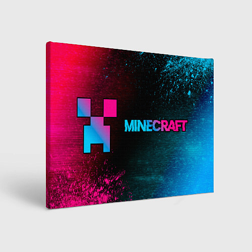 Картина прямоугольная Minecraft - Neon Gradient / 3D-принт – фото 1
