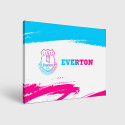 Картина прямоугольная Everton neon gradient style: надпись и символ