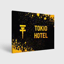 Картина прямоугольная Tokio Hotel - gold gradient: надпись и символ