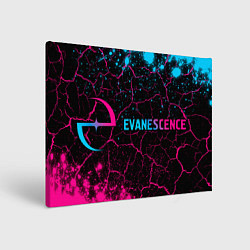 Картина прямоугольная Evanescence - neon gradient: надпись и символ
