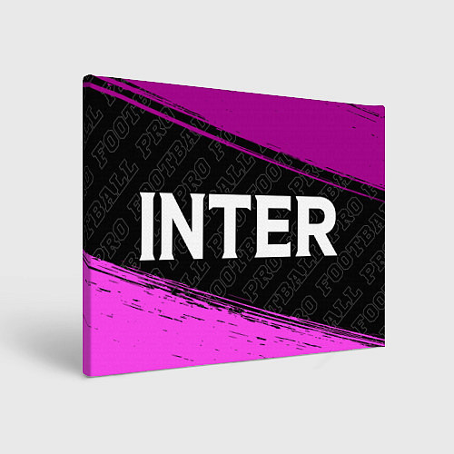 Картина прямоугольная Inter pro football: надпись и символ / 3D-принт – фото 1
