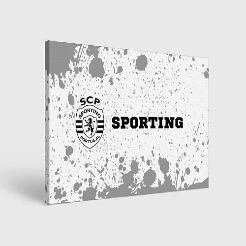 Картина прямоугольная Sporting sport на светлом фоне: надпись и символ / 3D-принт – фото 1