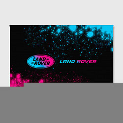 Холст прямоугольный Land Rover - neon gradient: надпись и символ, цвет: 3D-принт — фото 2