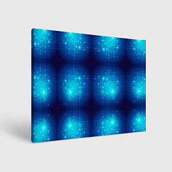 Холст прямоугольный Неоновые проводники - схемы, цвет: 3D-принт