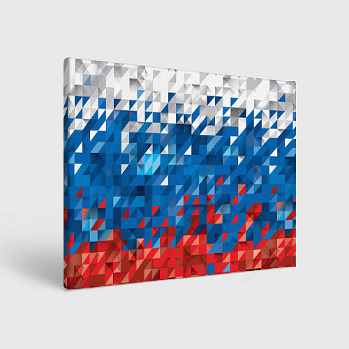 Картина прямоугольная Полигональный флаг России! / 3D-принт – фото 1