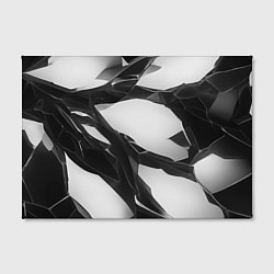 Холст прямоугольный Осколки кристалла, тёмная абстракция, цвет: 3D-принт — фото 2