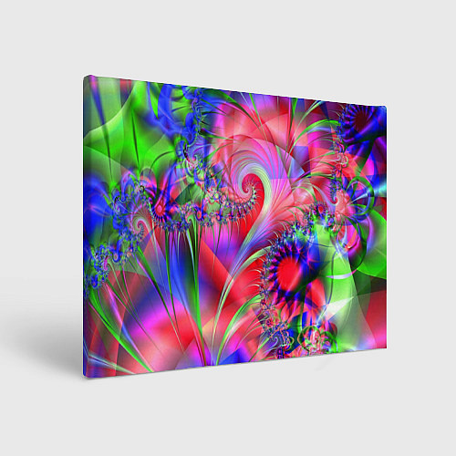 Картина прямоугольная Фракталы нежных оттенков / 3D-принт – фото 1