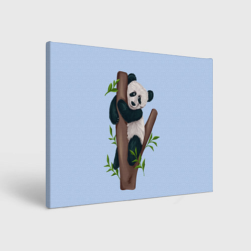 Картина прямоугольная Забавная панда на дереве / 3D-принт – фото 1