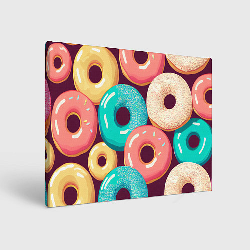 Картина прямоугольная Пончики и только пончики / 3D-принт – фото 1